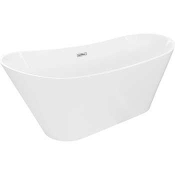 Mexen Dora свободно стояща вана 150 x 75 см, бяла, с преливник хром - 52071507500-01 (52071507500-01)