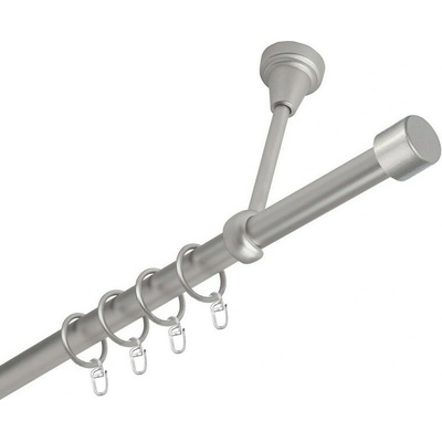 OK-GarnýžeCZ Garnýž kovová jednořadá 16mm Pullo satina 250 cm do stropu / kroužky s háčkem