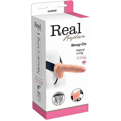 REAL RAPTURE VIBRATORE STRAP ON CAVO 8 FLESH WITH BALLS