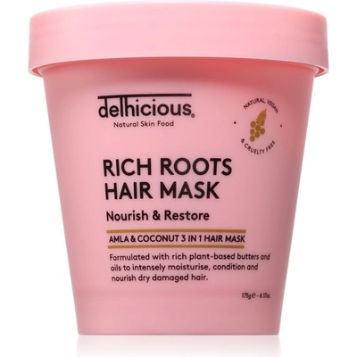 delhicious RICH ROOTS Nourishing Hair Mask подхранваща маска за коса 3 в 1 175 гр