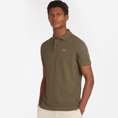 Barbour Tartan Pique Polo Shirt army green