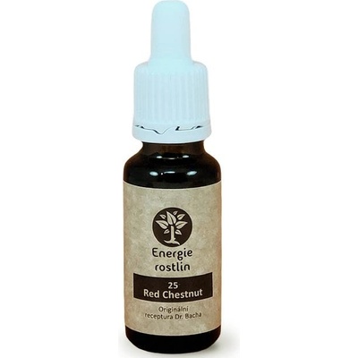 Energie rostlin Bachovy esence 25 Red Chestnut Esence důvěry 20 ml