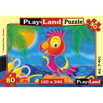 Play Land Пъзел Папагал 80 елемента