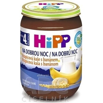 HiPP BIO kaša Dobrú noc Krupicová s banánom 190 g