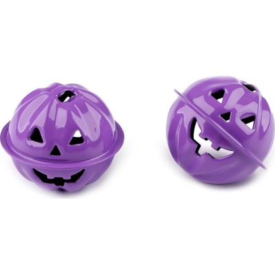 Rolnička dýně halloween Ø30, 40 mm fialová 2 ks