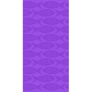 B. E. S Лилава памучна плажна кърпа 70x140 cm Fishes - B. E. S (4-003-0206)
