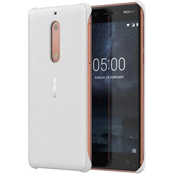 Image 1 of Nokia Carbon Fibre Design Case CC-803 - поликарбонатов кейс за Nokia 5 (бял)