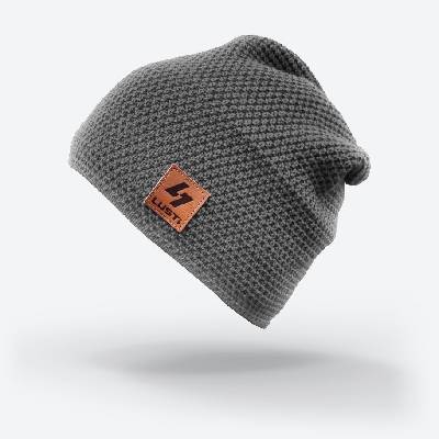 Lusti čepice dlouhá šedá