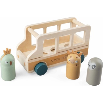 Sebra Дървен автобус Sebra - Wildlife, 20 cm (301730043)