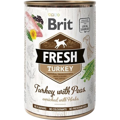 Brit Консерва Brit Fresh Turkey with Peas 400 г