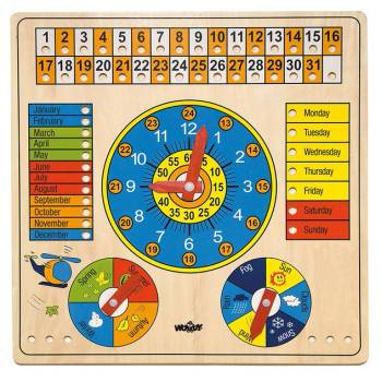Image 1 of Woodyland Woody - Дървен календар с часовник