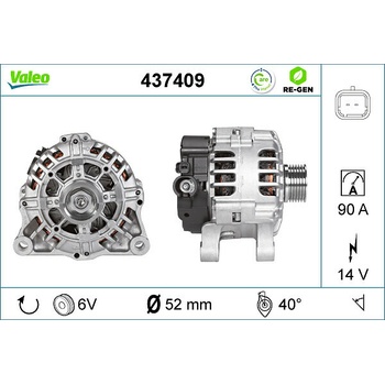 Alternátor VALEO 437409