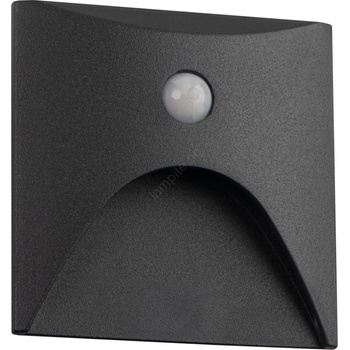 Kanlux 39143 - LED осветително тяло за стъпала със сензор EXIN 2, 5W/230V 4000K IP65 антрацит, квадратно (KX2635)