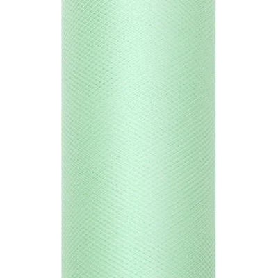 PartyDeco Гладък тюл - цвят мента 0, 3 x 9 м