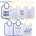 Lorelli Лигавници Lorelli Baby Care - Uni, двоен, с връзки, 7 броя (10260210001)