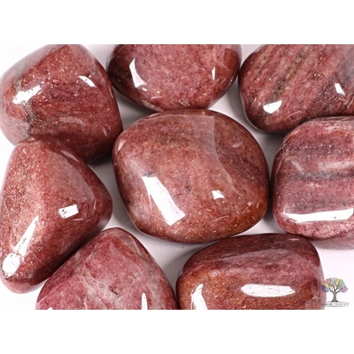 Magieprirody Tromlovaný kámen Křemen Jahodový Jumbo XL velikost 70-110 mm Brazílie1000 g