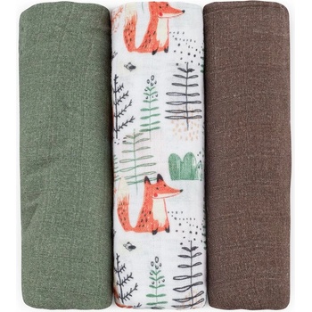 Petite&Mars Moussy пелени от плат Forest Fox 68 x 68 cm 3 бр