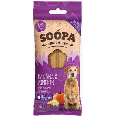Soopa Tyčinky Senior Banán Tekvica a ľanové semienko 100 g