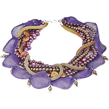 Dannyra Пищно колие в лилави нюанси 57 см Purple shine Dannyra Jewels