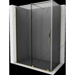 Mexen Velar плъзгаща се душ кабина 160 x 90 см, графит, злато - 871-160-090-41-50 (871-160-090-41-50)