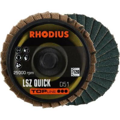 RHODIUS Brusný kotouč se zirkonovými lamelami LSZ QUICK 51 P120 TOPline 303933