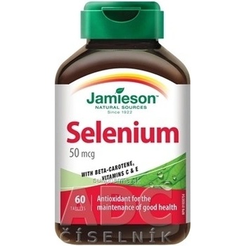 Jamieson Selén 50 µg s betakaroténom a vitamínmi C a E 60 tabliet