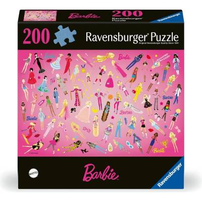 Ravensburger Пъзел Ravensburger от 200 части - Барби: Вдъхновение за момичетата от 1959 г. насам (7012001492)