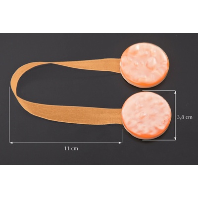 EUROFIRANY DEKORAČNÍ SPONA NA ZÁVĚS 4 S MAGNETEM ORANŽOVÁ