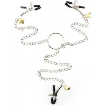 Image 1 of Fetish Addict Щипки за зърна и клитор с камбанки Fetish Addict