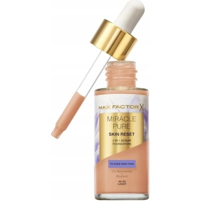 Max Factor Miracle Pure Skin Reset 2in1 Serum Foundation 40-60 Light 30 ml