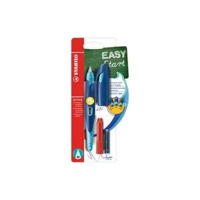 Plniace pero pre ľavákov so štandardným hrotom M - STABILO EASYbirdy tmavo modré/azúrové