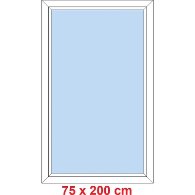 Soft Plastové okno 75x200 cm, FIX neotevíravé, Antracit struktura/bílá