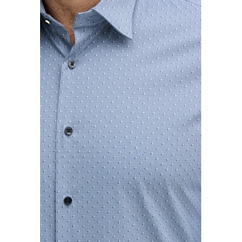 Michael Kors Риза Michael Kors в синьо с кройка по тялото с класическа яка MK0DS01612 (MK0DS01612)