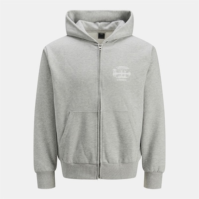 JACK & JONES Суичър Jack and Jones Prime Full-Zip Hoodie - Grey
