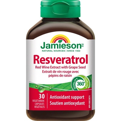 Jamieson Resveratrol 50 mg extr.z červ.vína 30 kapslí