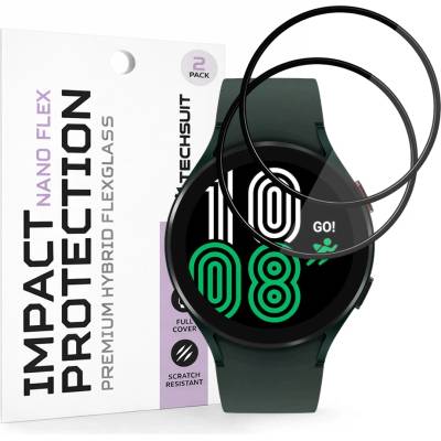 Techsuit Протектор за Samsung Galaxy Watch4 44mm - Nano Flex (2 pack) - Techsuit - Черен