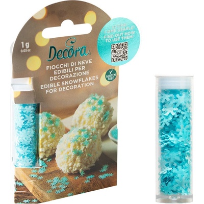 Decora Jedlé konfety Modré vločky 1 g