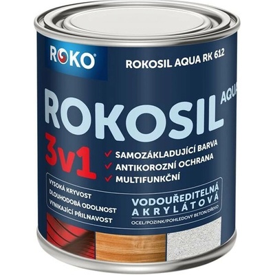 Roko Rokosil Aqua 3v1 RK 612 ČSN 1010 šedá pastelová 0,6l