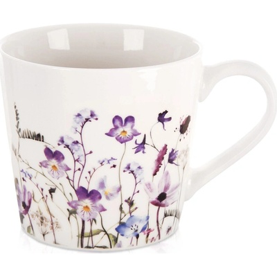 Orion Biely/fialový porcelánový hrnček Louka 430 ml