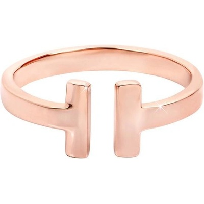 Troli růžově pozlacený prsten z oceli 28 rose gold TO1856
