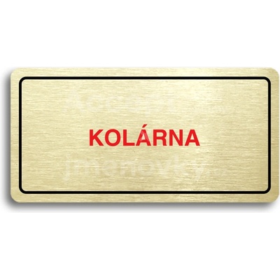 ACCEPT Piktogram KOLÁRNA - zlatá tabulka - barevný tisk