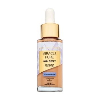 MAX Factor Miracle Pure Skin Reset 2in1 Serum Foundation течен фон дьо тен за възстановяване на кожата 60-80 Light to Medium 30 ml