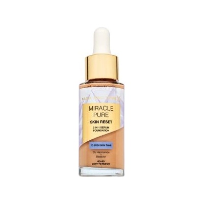 MAX Factor Miracle Pure Skin Reset 2in1 Serum Foundation течен фон дьо тен за възстановяване на кожата 60-80 Light to Medium 30 ml