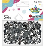 TITANUM Sequins straddles 9mm metallic silver 14g