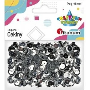 TITANUM Sequins straddles 9mm metallic silver 14g