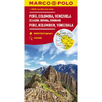 Kontinentalkarte Peru Kolumbien Venezuela 1:4 000 000