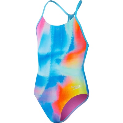 Speedo Цял бански girls allover lane line back