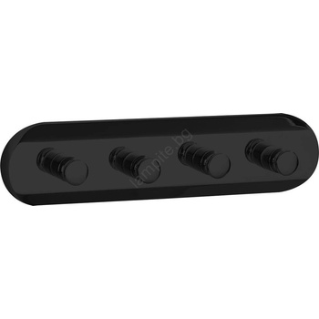 SAPHO - Стенен закачалка за кърпи SAMBA 21 см черна (SH0201)