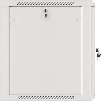 Lanberg rack cabinet 19" wall-mount 12U/600x600 for self-assembly with metal door grey (flat pack) (WF01-6612-00S)