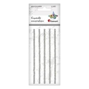 TITANUM Self-adhesive crystals white beads 35pcs